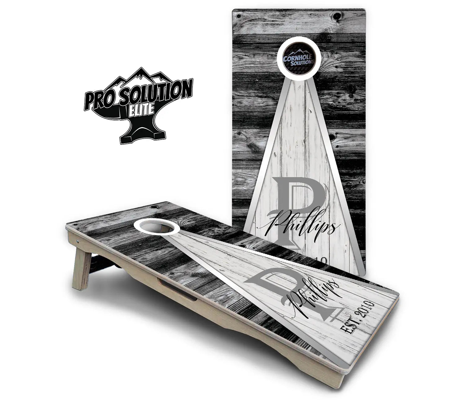 Wedding Triangle Cornhole Boards - Pro Solution Elite Series by Cornhole Solutions, custom cornhole board detail photo 2