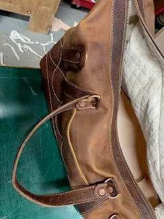 Weekend Bag by Kw Leatherworks, handmade leather goods detail photo 7