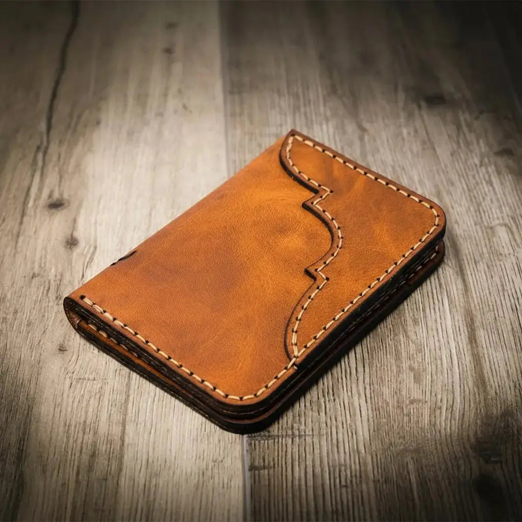 Western Vertical Wallet card slots and bill compartment craftsmanship