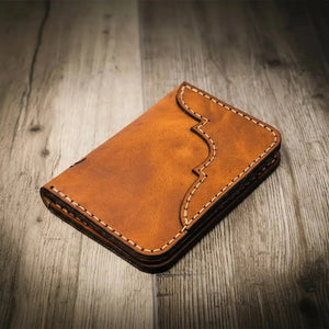 Western Vertical Wallet card slots and bill compartment craftsmanship