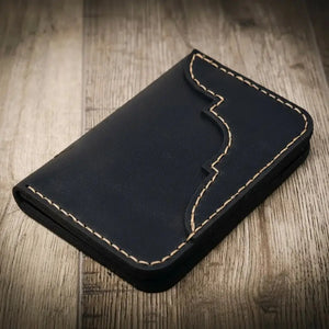 Western Vertical Wallet folded for slim everyday carry