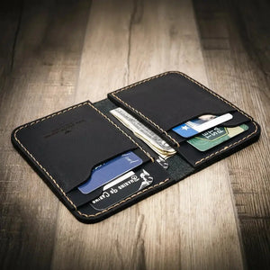Western Vertical Wallet in full-grain leather with compact construction