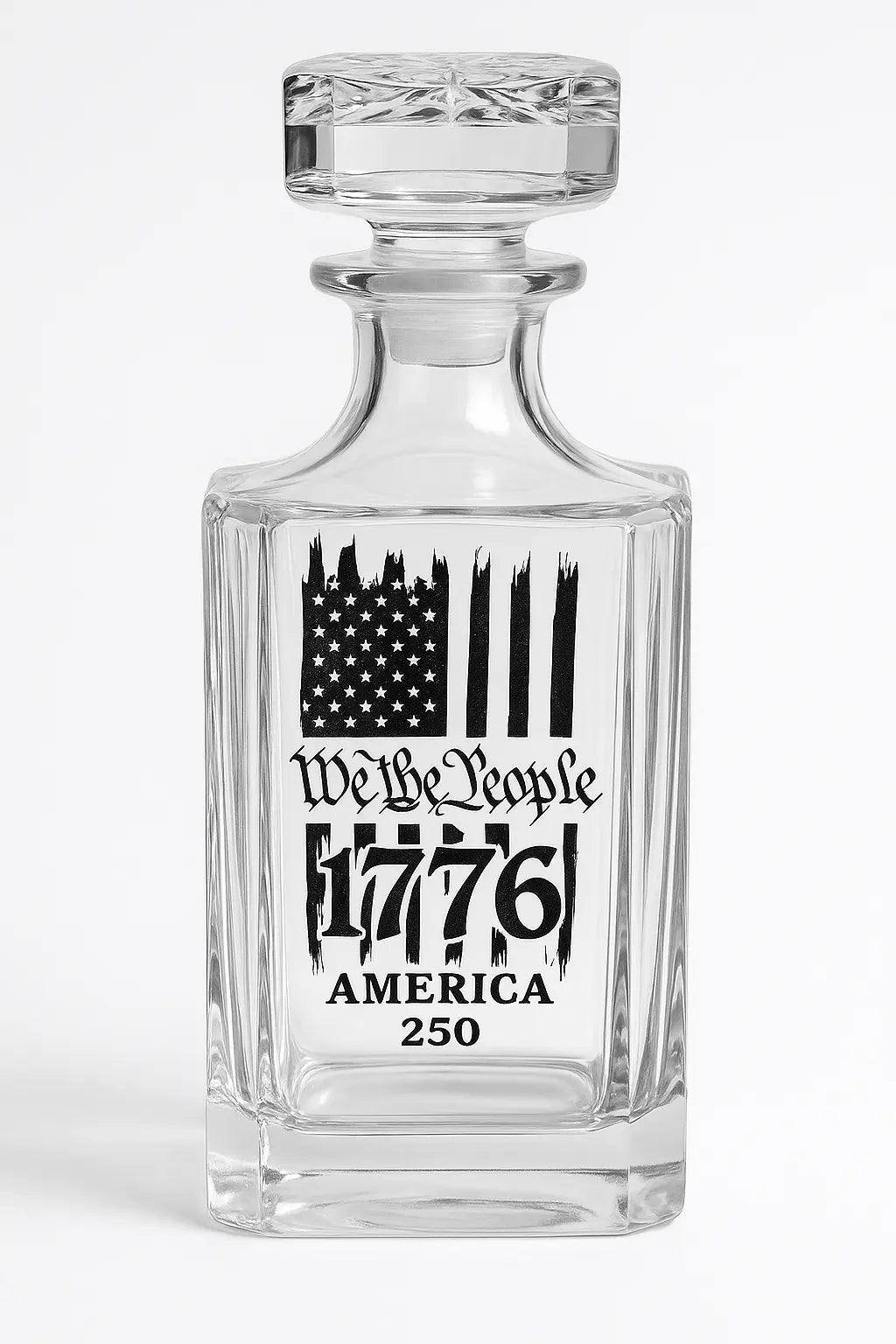 Whiskey/ Bourbon Decanter with 2 glasses (Free Customization) 750 ml Jayman’s Creations