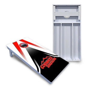 White Jersey Cornhole Boards - All Weather Series Cornhole Solutions