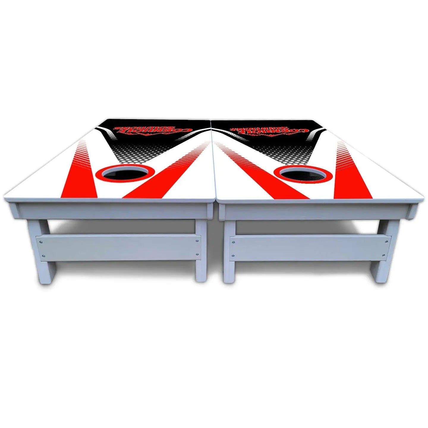 White Jersey Cornhole Boards - All Weather Series Cornhole Solutions