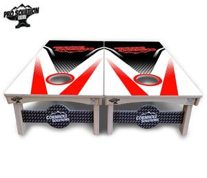 White Jersey Cornhole Boards - Pro Solution Elite Series Cornhole Solutions