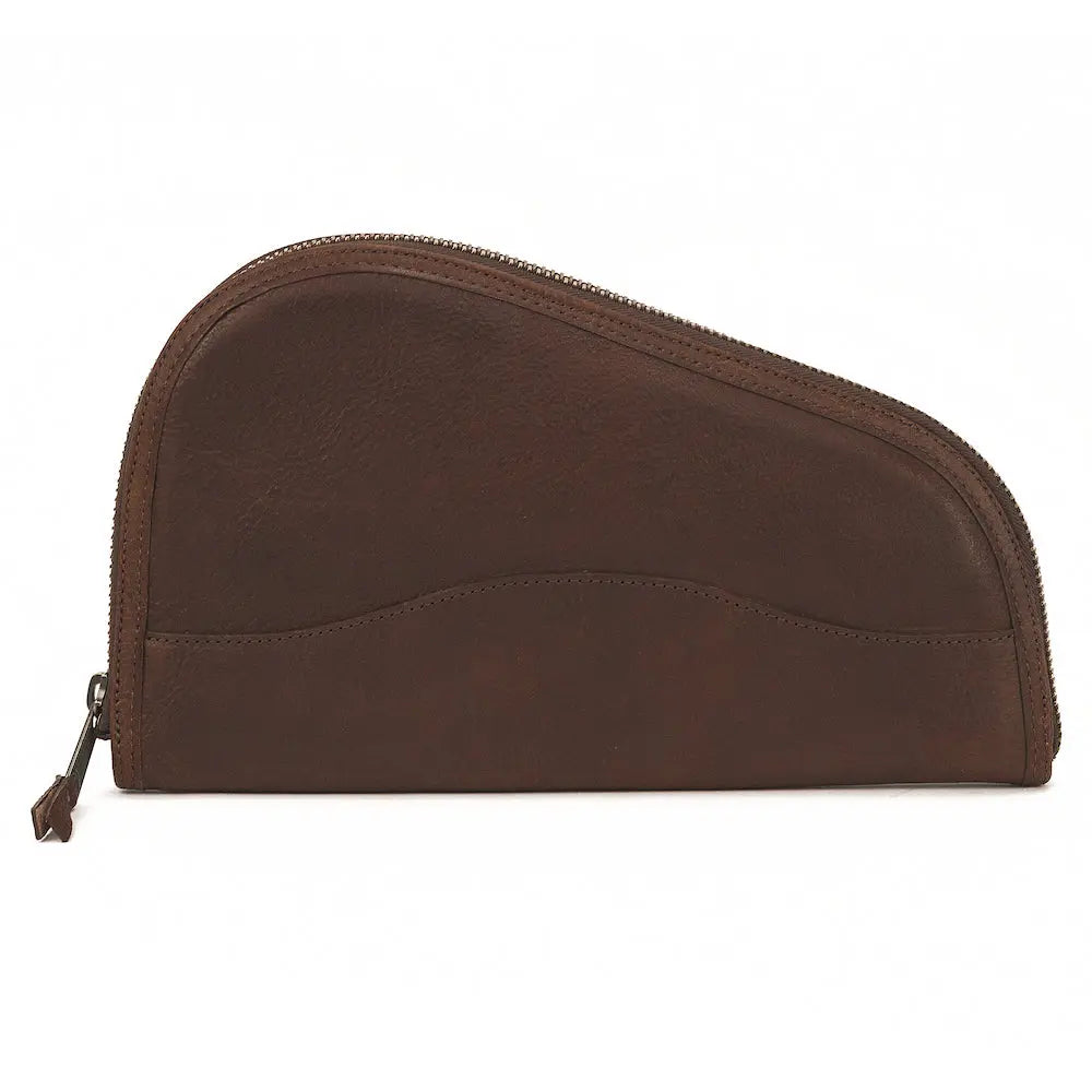 White Wing Leather Hunting Pistol Case by Mission Mercantile Leather Goods, handmade leather goods main product photo