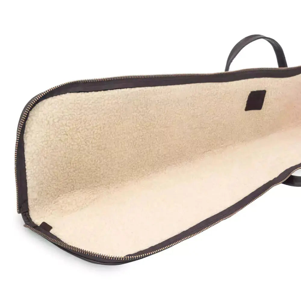 White Wing Leather Hunting Shotgun Case by Mission Mercantile Leather Goods, handmade leather goods detail photo 2