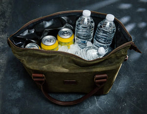 White Wing Waxed Canvas Cooler Mission Mercantile Leather Goods