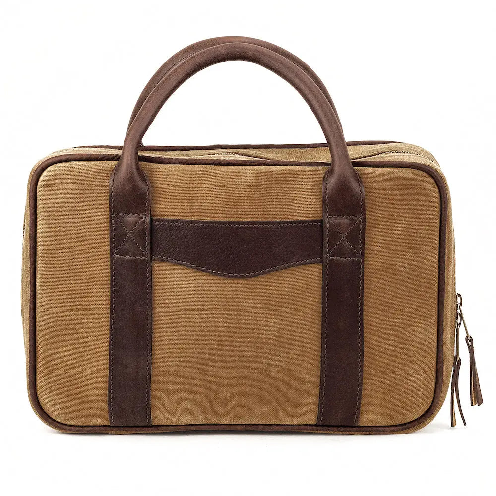 White Wing Waxed Canvas Deluxe Pistol Case Mission Mercantile Leather Goods
