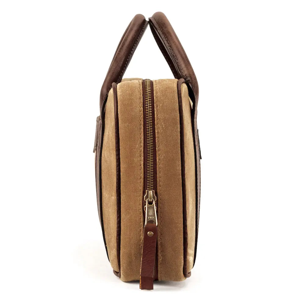 White Wing Waxed Canvas Deluxe Pistol Case Mission Mercantile Leather Goods