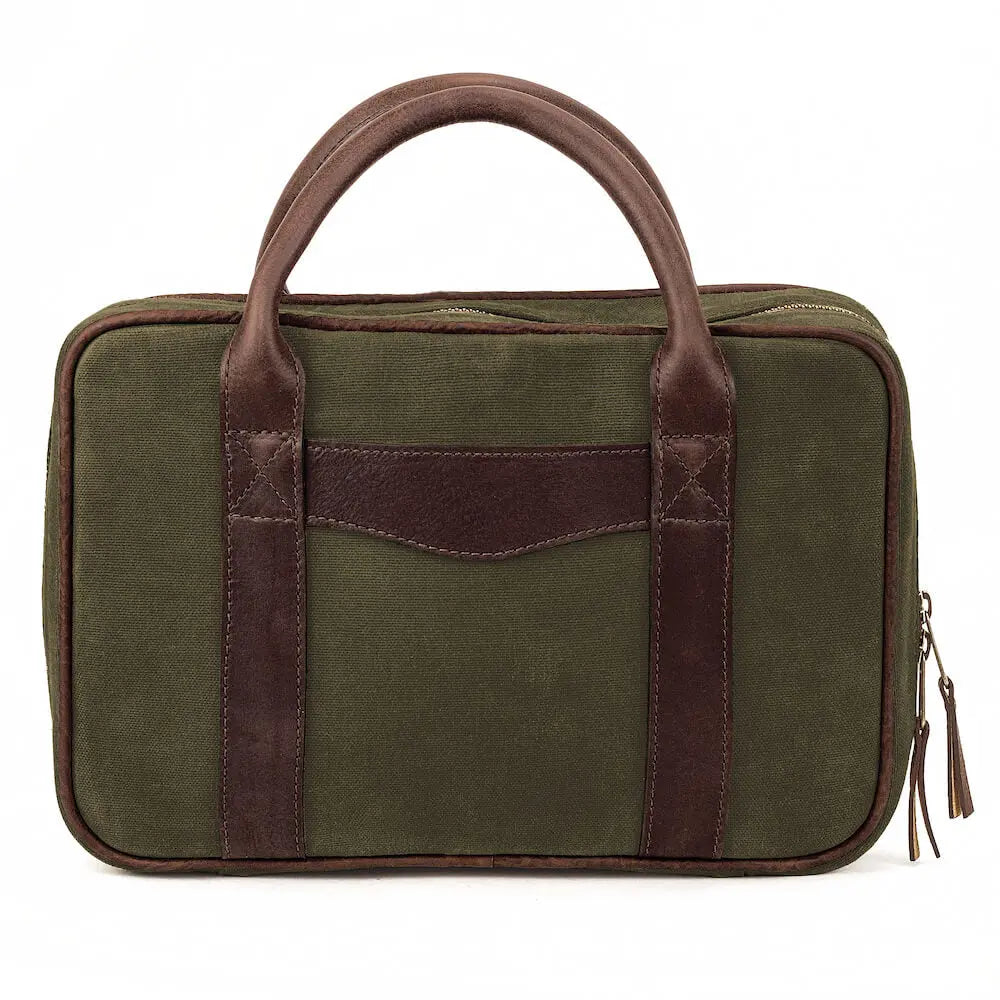 White Wing Waxed Canvas Deluxe Pistol Case Mission Mercantile Leather Goods