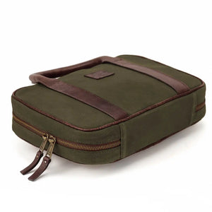 White Wing Waxed Canvas Deluxe Pistol Case Mission Mercantile Leather Goods