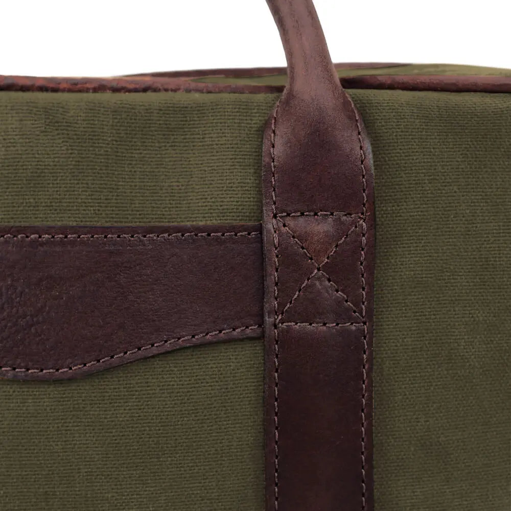 White Wing Waxed Canvas Deluxe Pistol Case Mission Mercantile Leather Goods