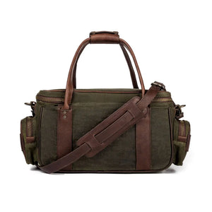 White Wing Waxed Canvas Guide Bag by Mission Mercantile Leather Goods, handmade leather goods detail photo 4