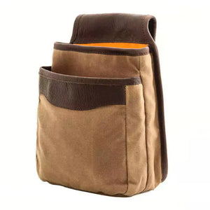 White Wing Waxed Canvas Hunting Double Belt Pouch Mission Mercantile Leather Goods