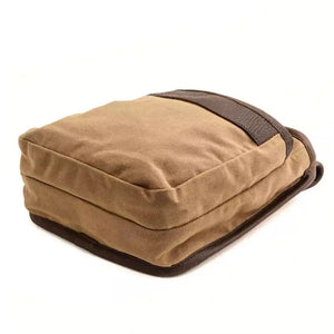 White Wing Waxed Canvas Hunting Double Belt Pouch Mission Mercantile Leather Goods