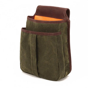 White Wing Waxed Canvas Hunting Double Belt Pouch Mission Mercantile Leather Goods