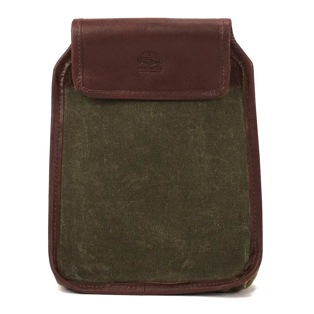 White Wing Waxed Canvas Hunting Double Belt Pouch Mission Mercantile Leather Goods