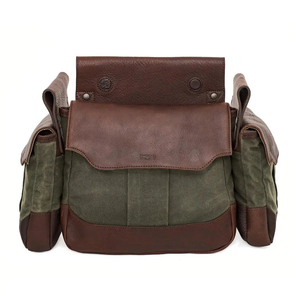 White Wing Waxed Canvas Hunting Heritage Bird Bag Set Mission Mercantile Leather Goods