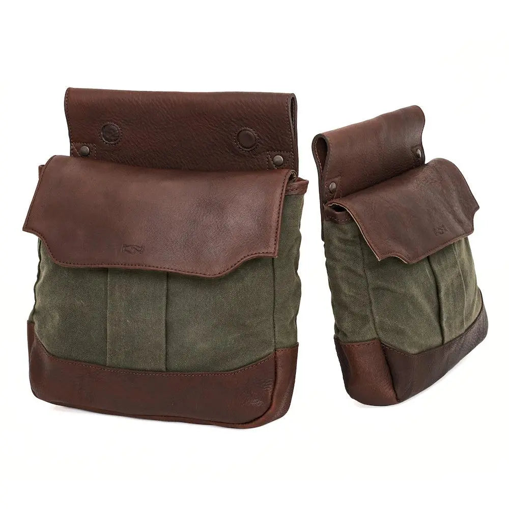 White Wing Waxed Canvas Hunting Heritage Bird Bag Set Mission Mercantile Leather Goods
