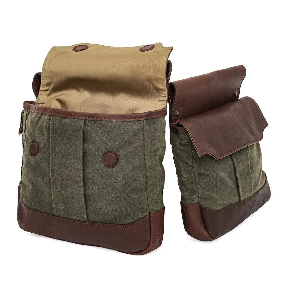 White Wing Waxed Canvas Hunting Heritage Bird Bag Set Mission Mercantile Leather Goods