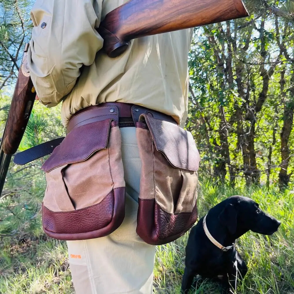 White Wing Waxed Canvas Hunting Heritage Bird Bag Trio by Mission Mercantile Leather Goods, handmade leather goods main product photo