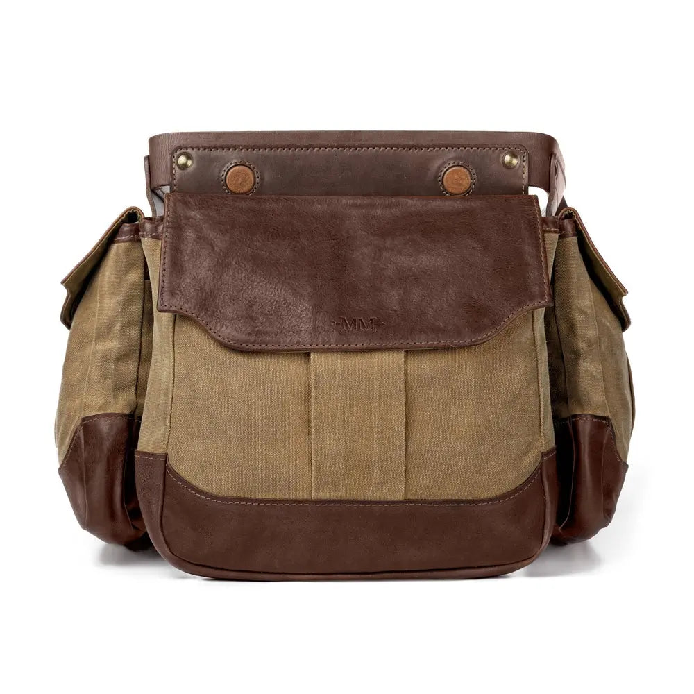 White Wing Waxed Canvas Hunting Heritage Bird Bag Trio by Mission Mercantile Leather Goods, handmade leather goods detail photo 11