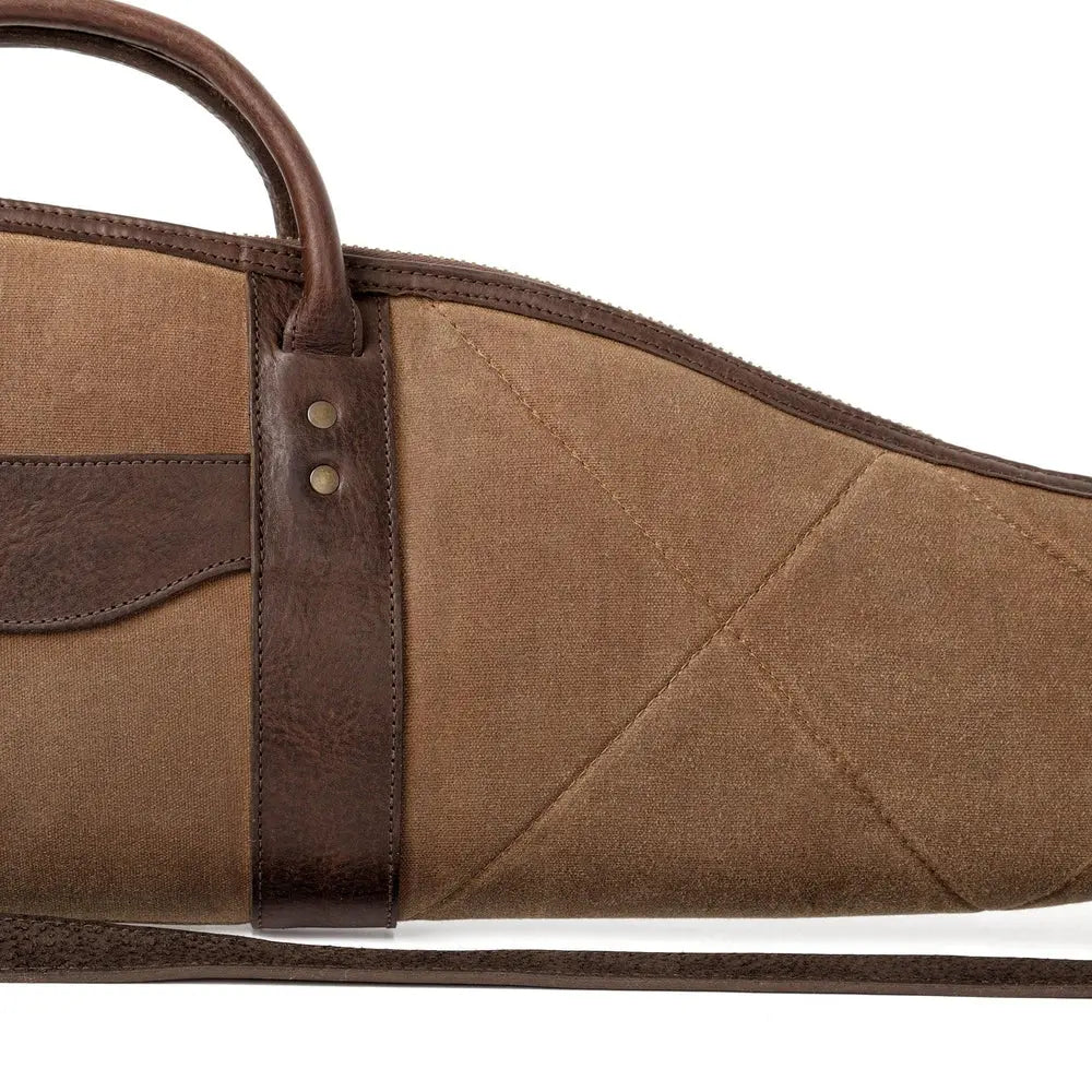 White Wing Waxed Canvas Hunting Rifle Case Mission Mercantile Leather Goods