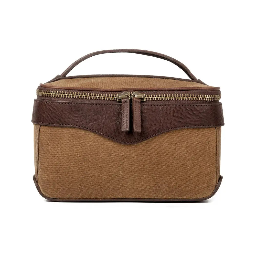 White Wing Waxed Canvas Hunting Shell Bag by Mission Mercantile Leather Goods, handmade leather goods detail photo 2