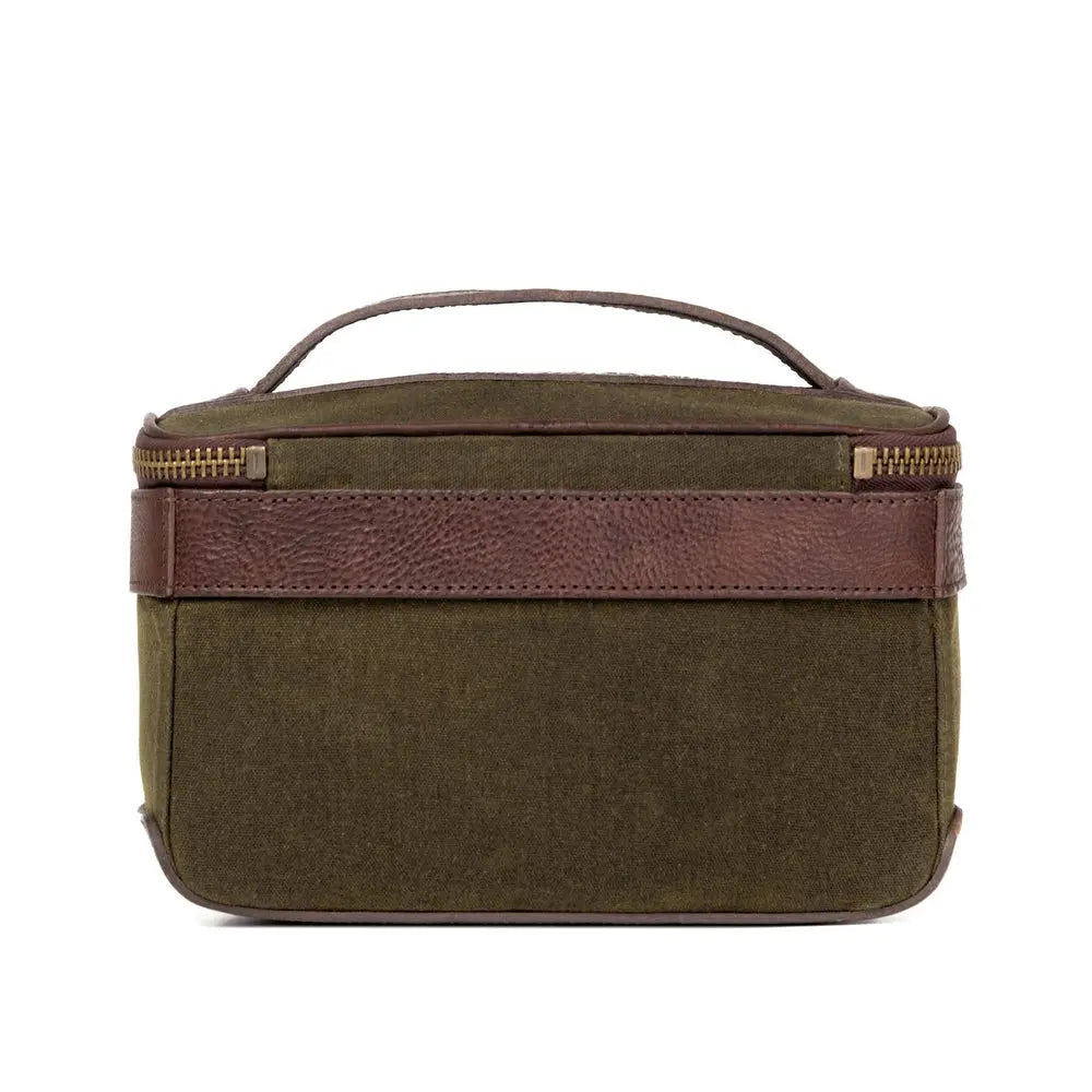 White Wing Waxed Canvas Hunting Shell Bag by Mission Mercantile Leather Goods, handmade leather goods detail photo 12