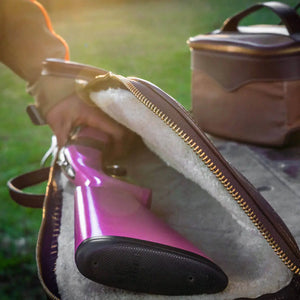 White Wing Waxed Canvas Hunting Shotgun Case by Mission Mercantile Leather Goods, handmade leather goods detail photo 3