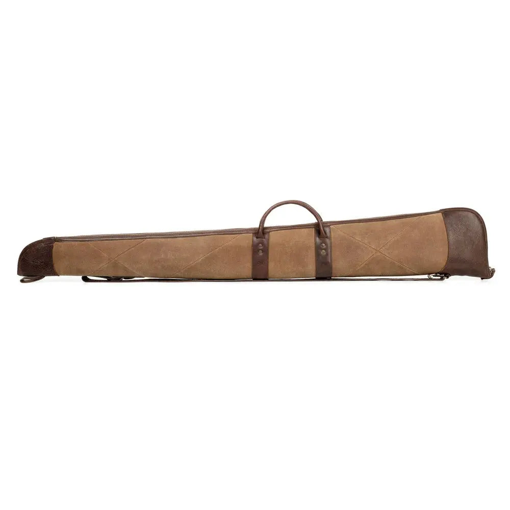 White Wing Waxed Canvas Hunting Shotgun Case by Mission Mercantile Leather Goods, handmade leather goods detail photo 9