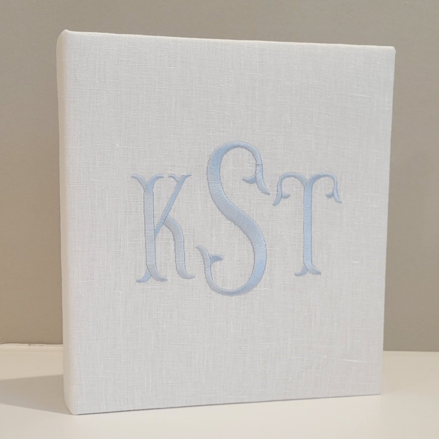 Baby Memory Book - White Linen (w/o Bow) by AP Creations in Tuscaloosa, paper gift detail photo 2