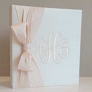 Baby Memory Book - White Silk (w/ SILK Bow) by AP Creations in Tuscaloosa, paper gift detail photo 5