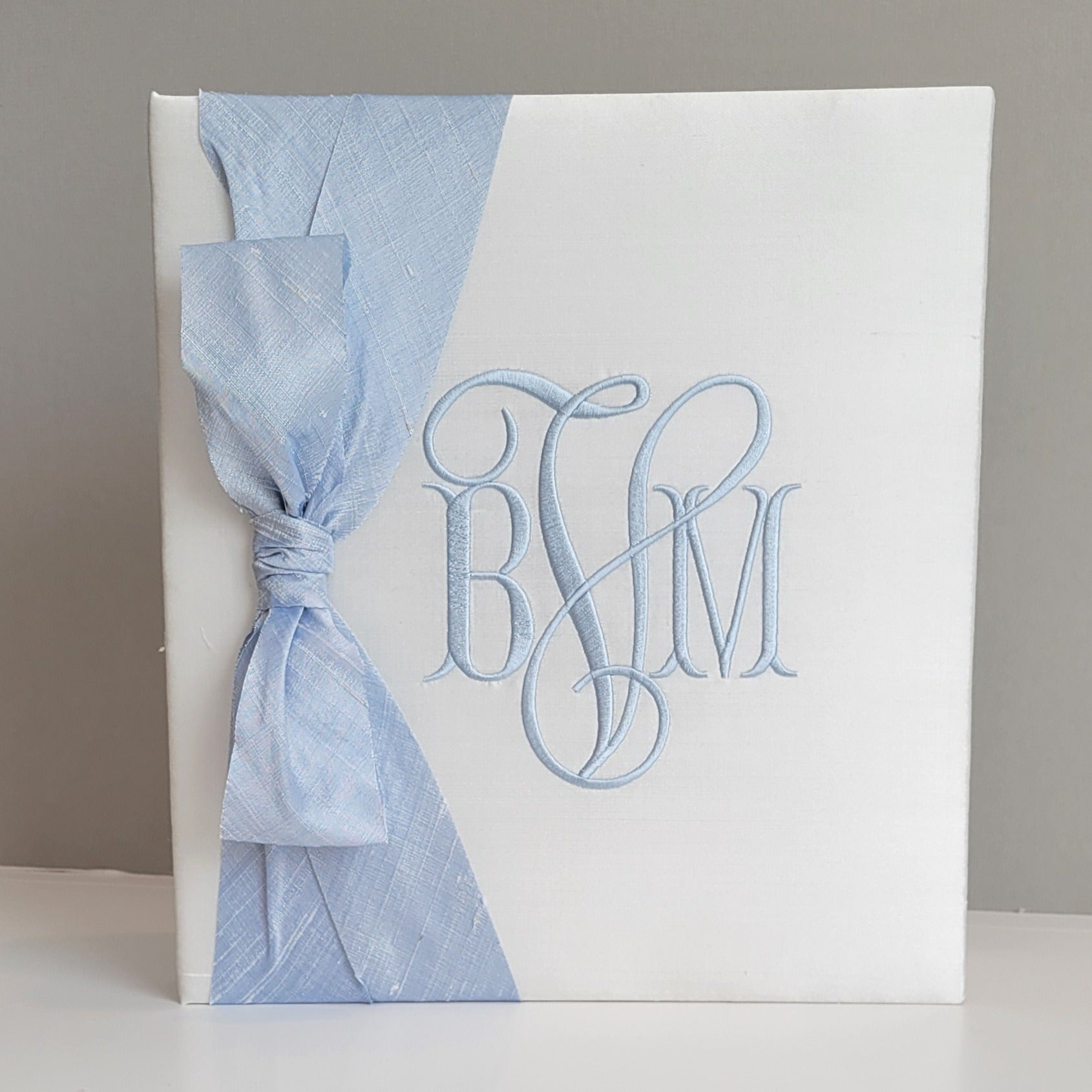 Baby Memory Book - White Silk (w/ SILK Bow) by AP Creations in Tuscaloosa, paper gift detail photo 2