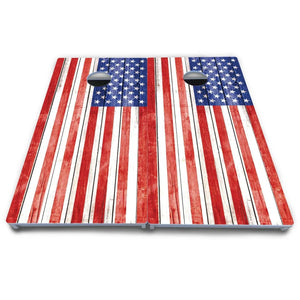 Whitewash Flag Cornhole Boards - All Weather Series by Cornhole Solutions, custom cornhole board detail photo 4