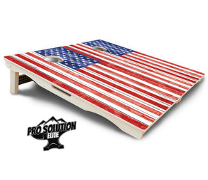 Whitewash Flag Cornhole Boards - Pro Solution Elite Series Cornhole Solutions