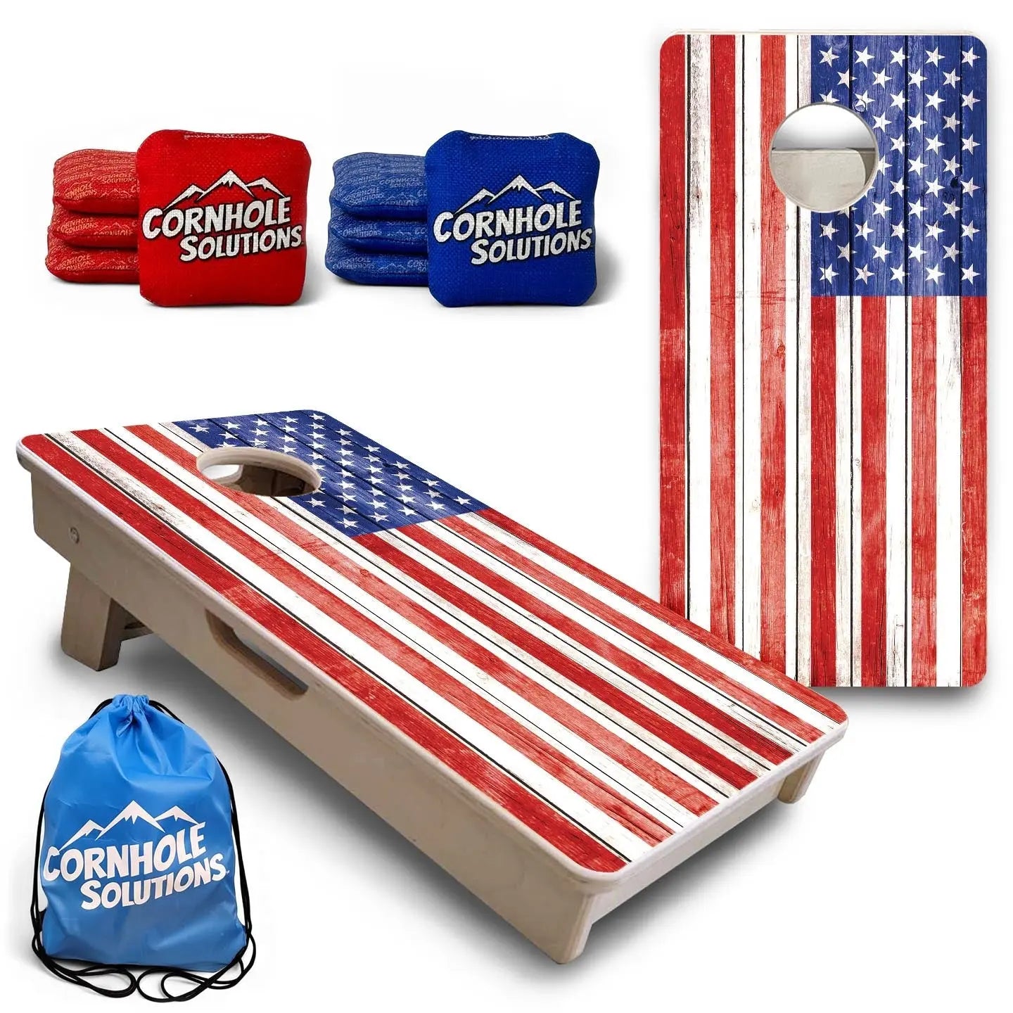 Whitewash Flag - Mini or Vacation Size Cornhole Boards by Cornhole Solutions, custom cornhole board main product photo