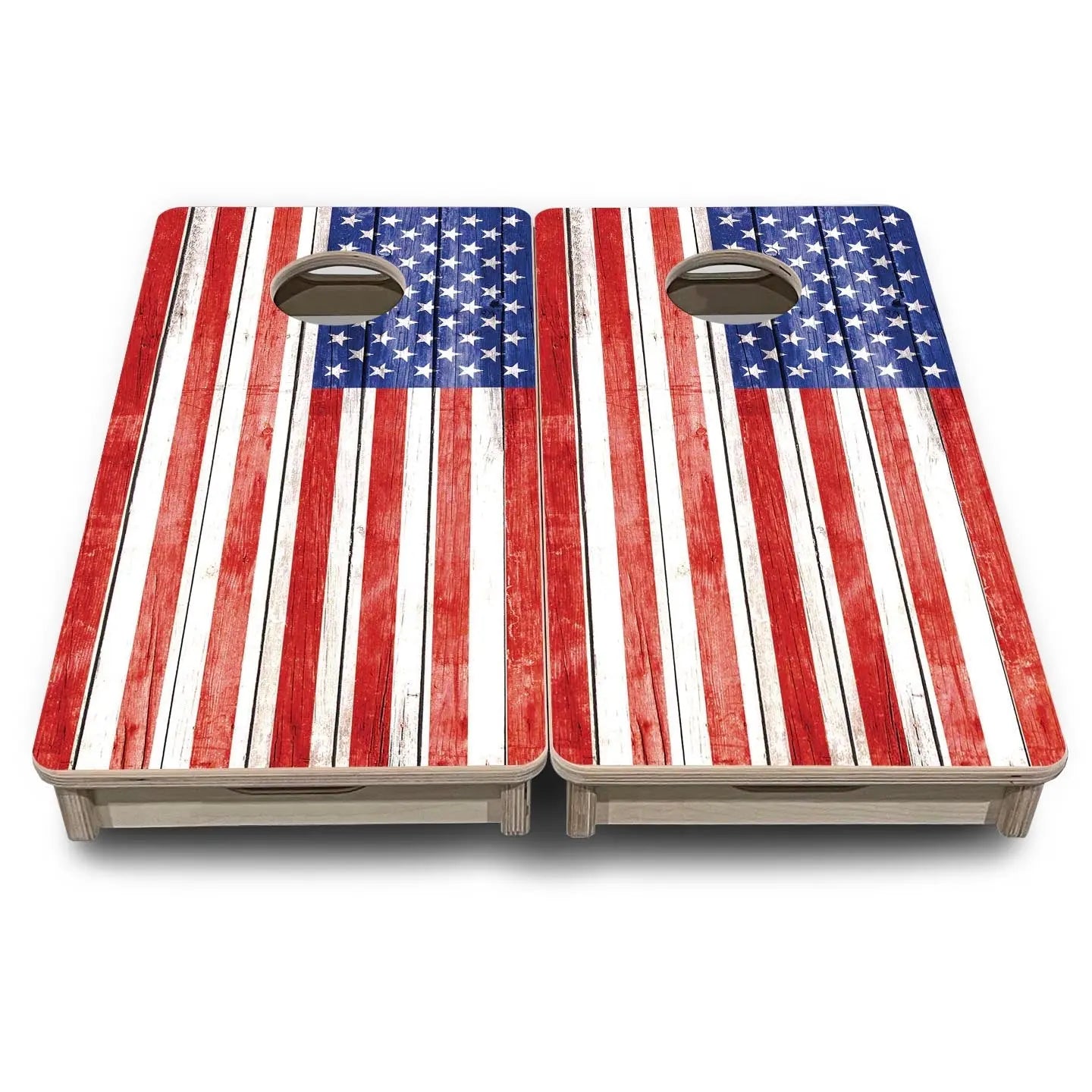 Whitewash Flag - Mini or Vacation Size Cornhole Boards by Cornhole Solutions, custom cornhole board detail photo 2