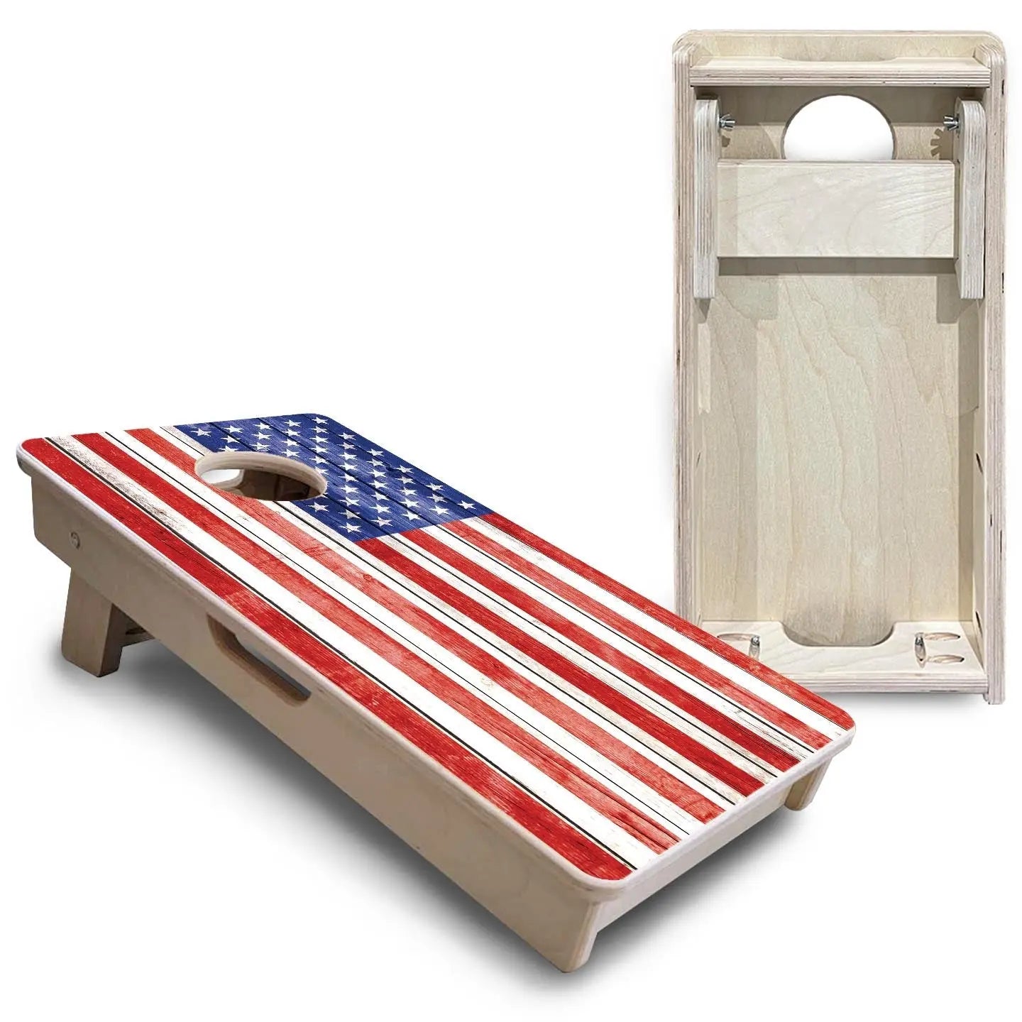 Whitewash Flag - Mini or Vacation Size Cornhole Boards by Cornhole Solutions, custom cornhole board detail photo 5