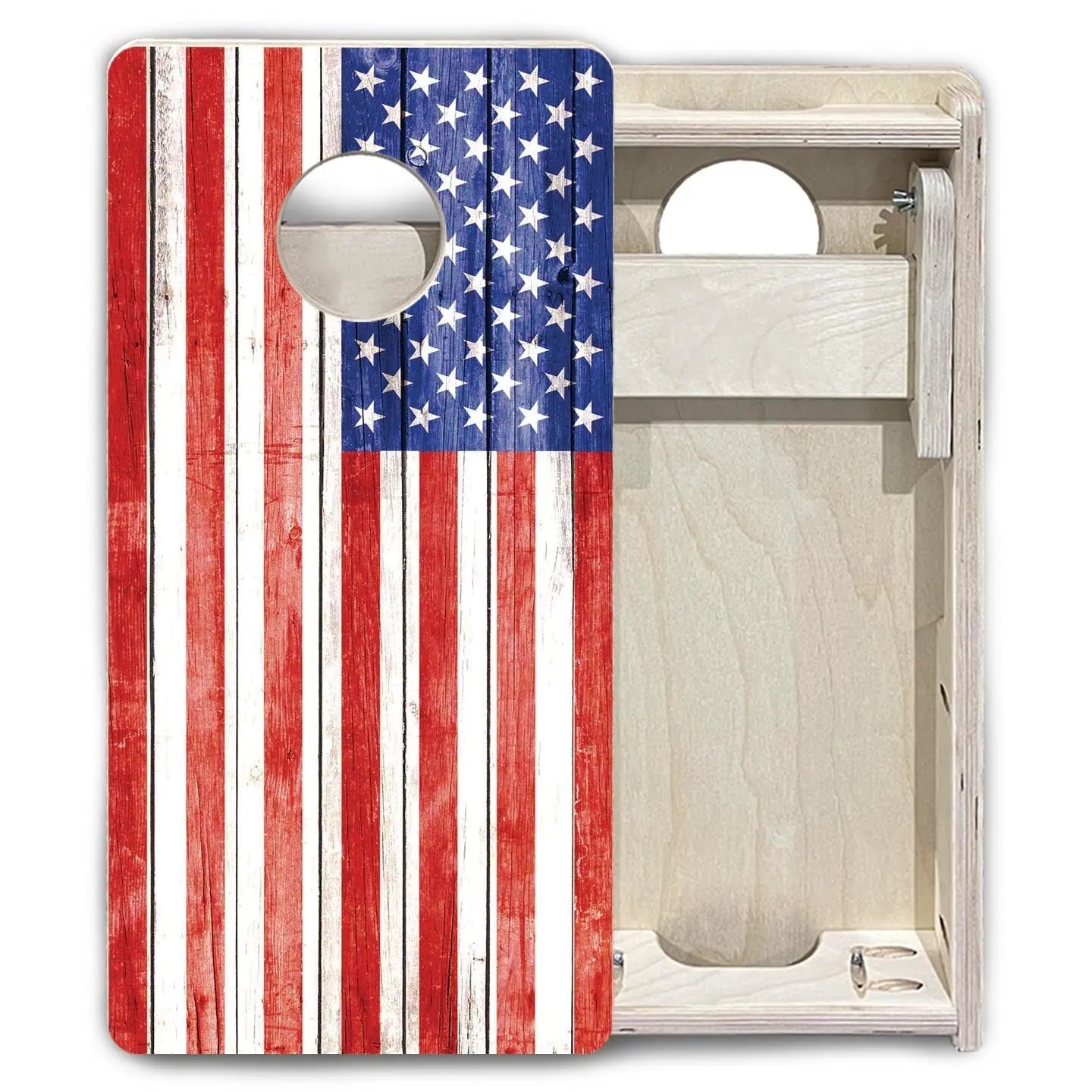 Whitewash Flag - Mini or Vacation Size Cornhole Boards by Cornhole Solutions, custom cornhole board detail photo 6