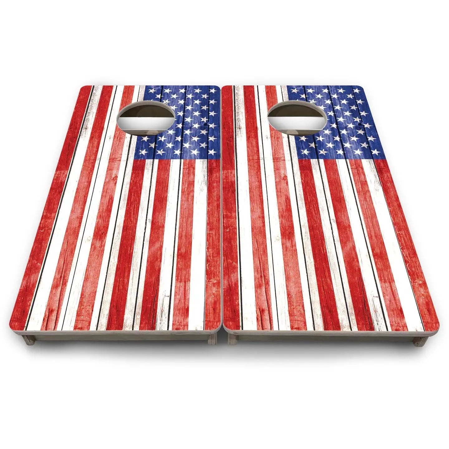 Whitewash Flag - Mini or Vacation Size Cornhole Boards by Cornhole Solutions, custom cornhole board detail photo 9