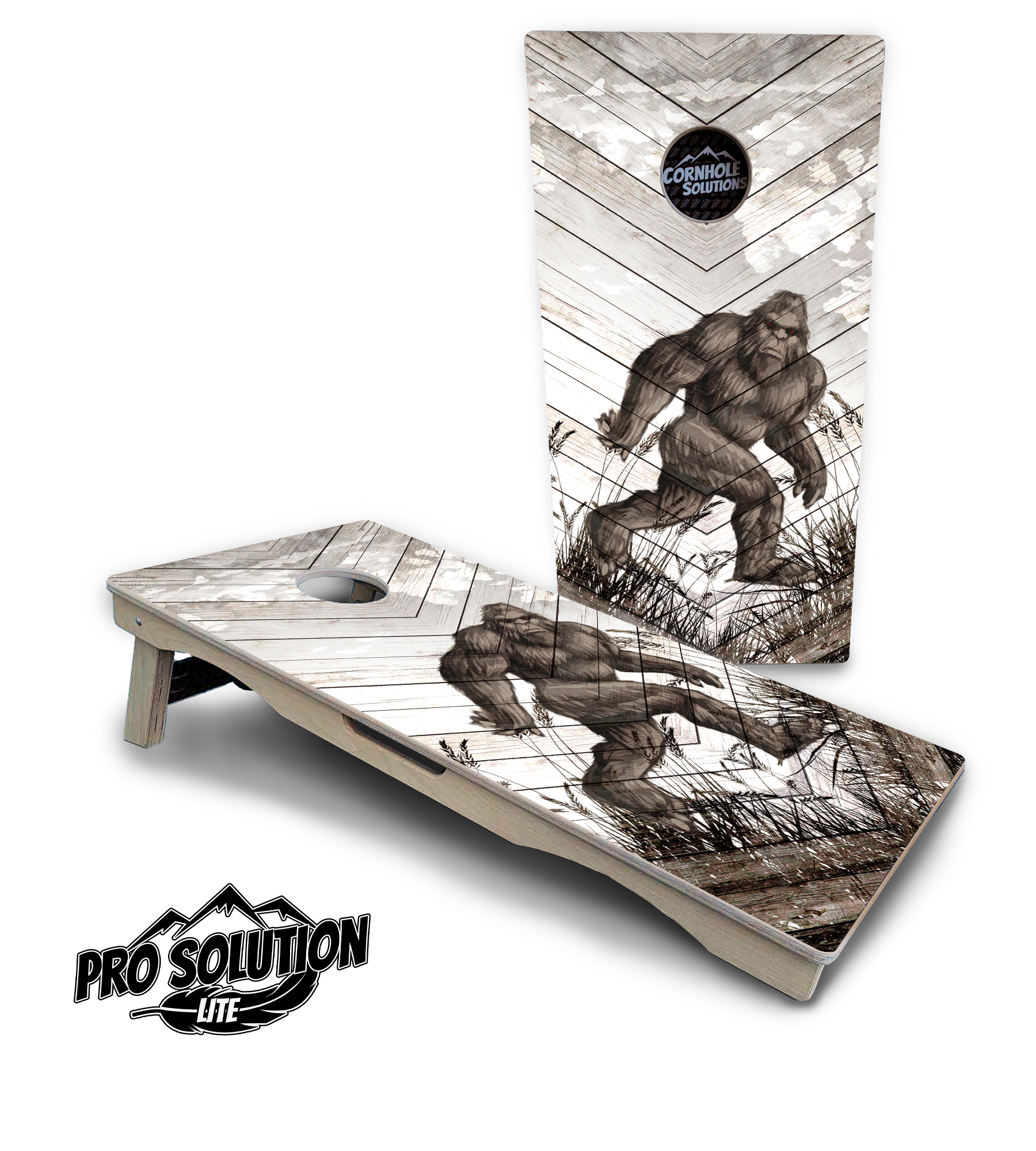 Bigfoot Whitewash Cornhole Boards - Pro Solution Lite Series Cornhole Solutions