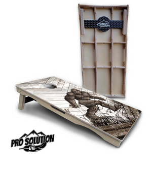 Bigfoot Whitewash Cornhole Boards - Pro Solution Lite Series Cornhole Solutions