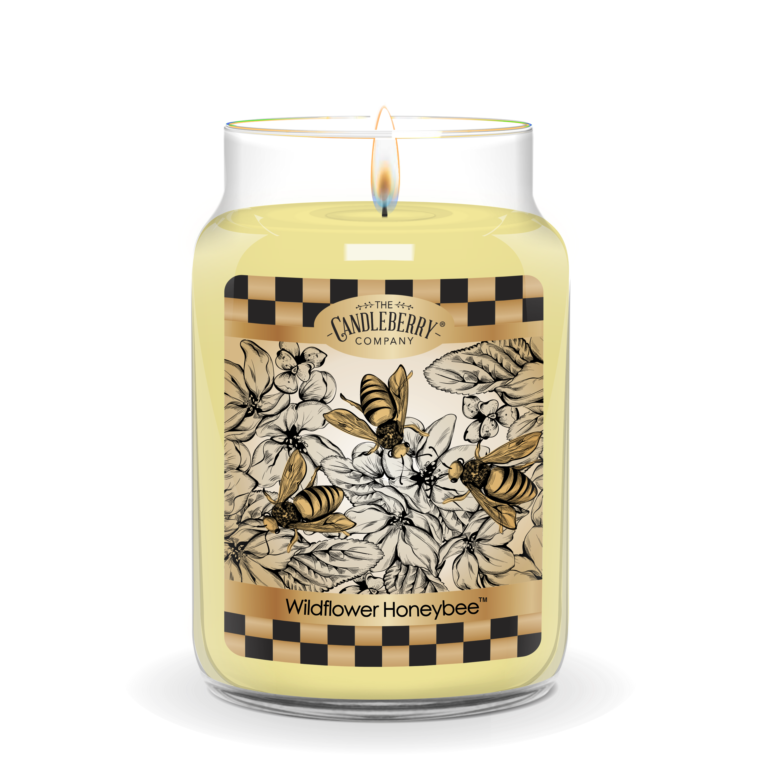 Wildflower Honeybee™, Large Jar Candle (Collective) by The Candleberry® Candle Company, Southern food gift detail photo 2