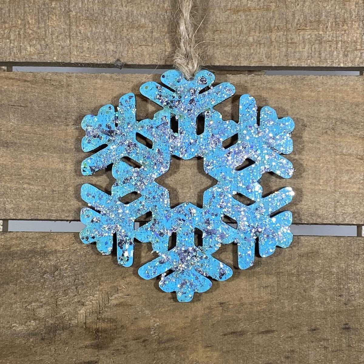 Winter Snowflake Wooden Christmas Ornament | Holiday Decor