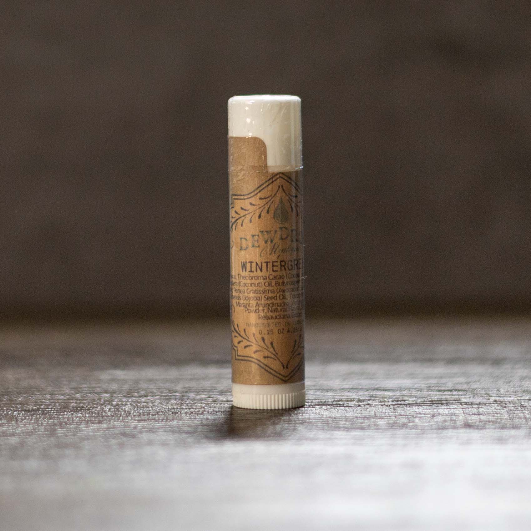 Wintergreen Lip Balm by Dewdrop Mystique LLC, natural skincare detail photo 2