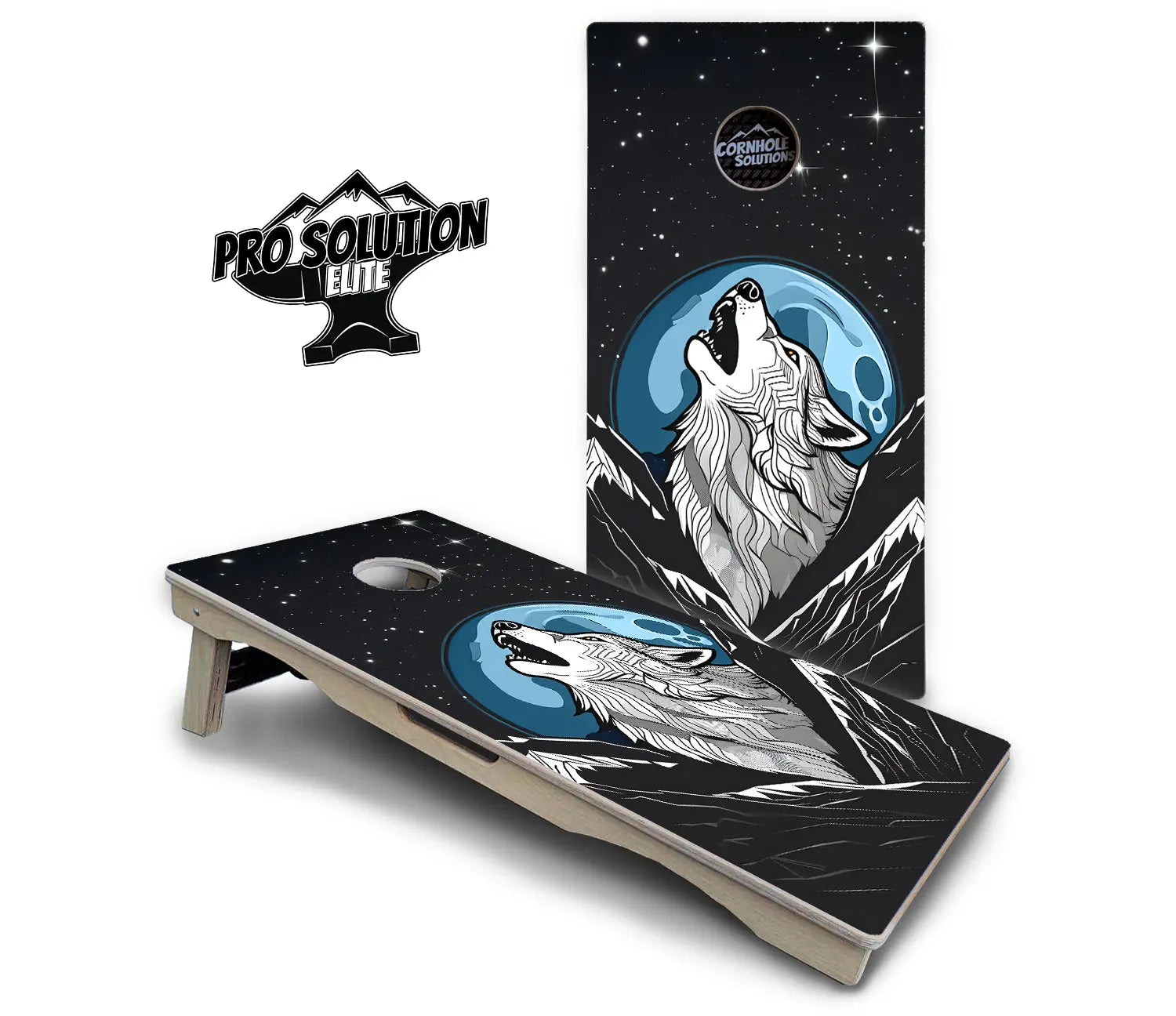 Wolf Howling Cornhole Boards - Pro Solution Elite Series Cornhole Solutions