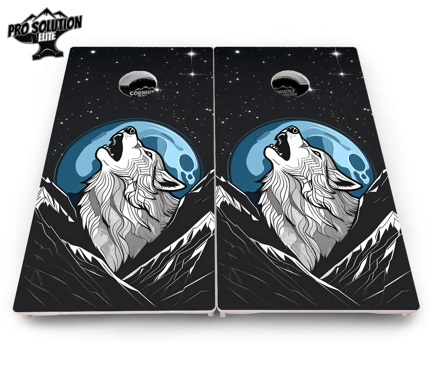 Wolf Howling Cornhole Boards - Pro Solution Elite Series Cornhole Solutions